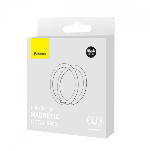 Baseus Halo Series magnetisk ring (2 st/förpackning) svart (PCCH000001)
