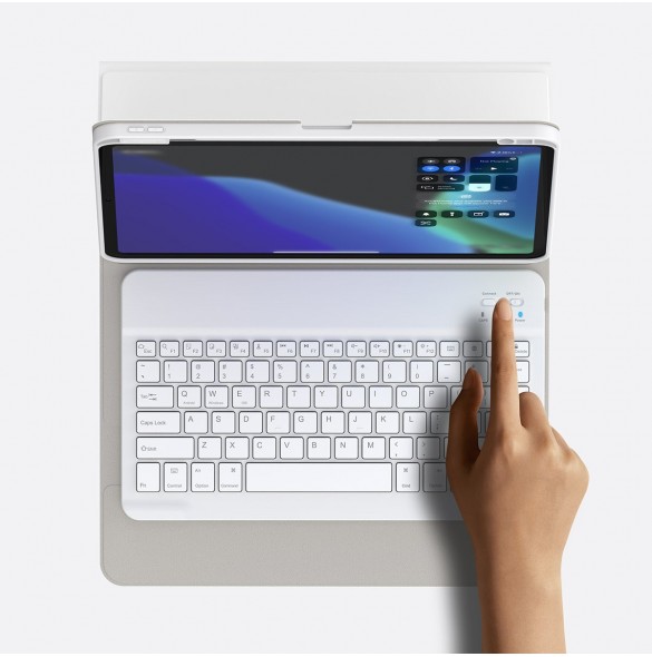 Baseus Brilliance fodral med tangentbord för 11" surfplatta vit (ARJK000002)