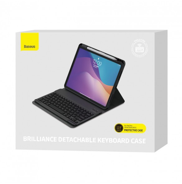 Baseus Brilliance fodral med tangentbord för surfplatta 12,9" svart (ARJK000113)