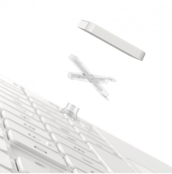 Baseus Brilliance magnetfodral trådlöst tangentbord med display iPad 10 10,9" (2022) vit