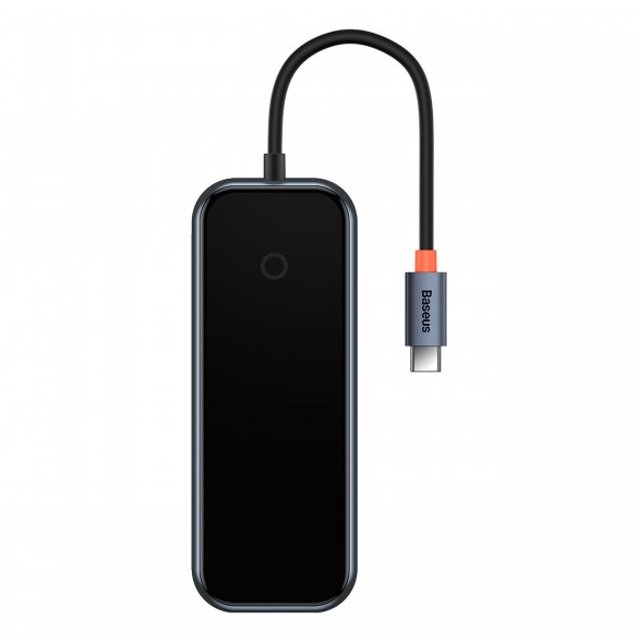 Baseus AcmeJoy HUB 4-portar (USB-C till 1x USB-C PD&Data/3x USB3.0) mörkgrå (WKJZ010013)