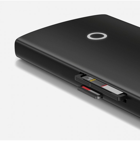 Baseus Lite-serien multifunktionell HUB USB Typ C - 2 x USB 3.0 / USB Typ C / HDMI 1,4 / SD / TF svart (WKQX050001)