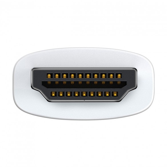 Baseus Lite Series pluggadapter HDMI till VGA + minijack 3,5 mm / micro USB strömförsörjning vit (WKQX010102)