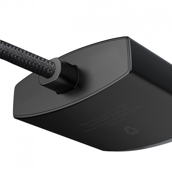 Baseus Lite-serien Plugg HDMI till VGA-adapter Svart (WKQX010001)