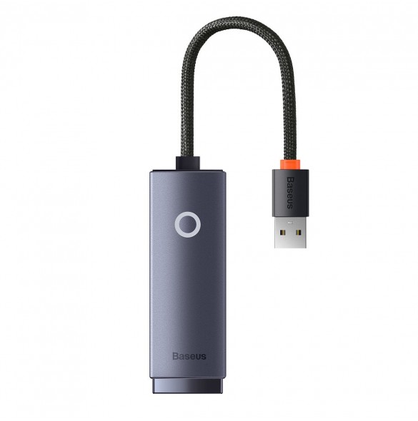 Baseus Lite Series USB-adapter - RJ45 LAN-uttag 100 Mbps grå (WKQX000013)