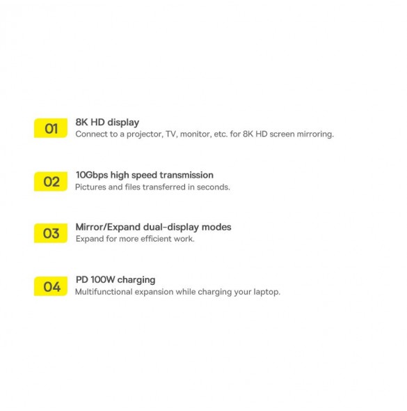 Baseus Metal Gleam multifunktionell HUB USB Typ C 12in1 HDMI / DP / USB Typ C / minijack 3,5 mm / RJ45 / SD (WKWG020213)