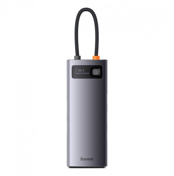 Baseus Metal Gleam Series 7-i-1 USB Typ C HUB dockningsstation - 2 x HDMI / 3 x USB 3.2 Gen. 1 / 1 x Strömförsörjning / 1 x RJ-4