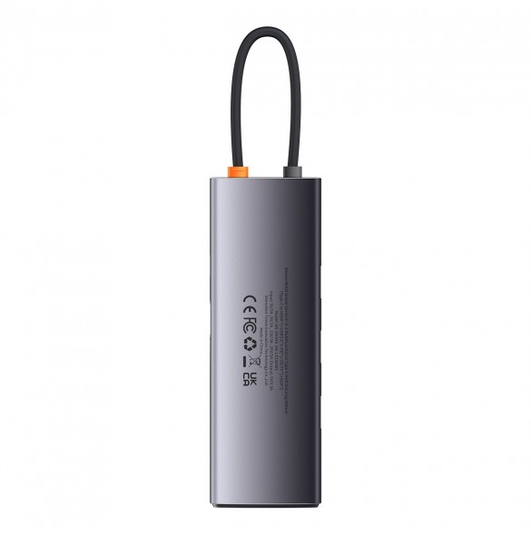 Baseus Metal Gleam Series 8 in 1 USB Typ C HUB-dockningsstation - 1 x HDMI / 3 x USB 3.2 Gen. 1 / 1 x Strömförsörjning / 1 x SD-