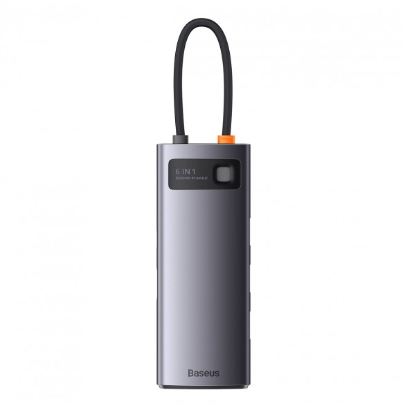 Baseus Metal Gleam Series HUB 6-i-1 dockningsstation USB Typ C - 1 x HDMI / 3 x USB 3.2 Gen. 1 / 1 x Strömförsörjning / 1 x VGA