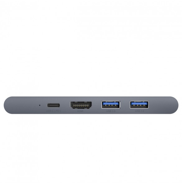 Baseus Multifunctional HUB 7in1 USB C Thunderbolt Dockningsstation (MacBook Pro 2016/2017/2018) grå