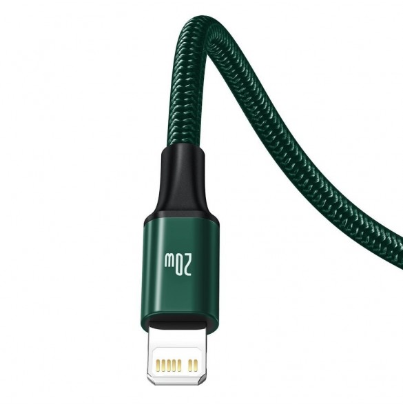 Baseus Rapid 3in1 USB Typ C - USB Typ C / Lightning / micro USB-kabel 20 W 1,5 m grön (CAMLT-SC06)