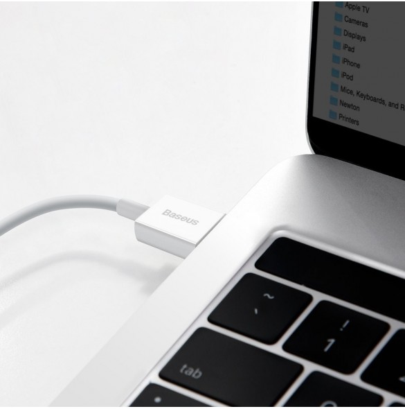 Baseus Superior kabel USB - USB TypeC 66 W 6A 2 m Vit (CATYS-A02)