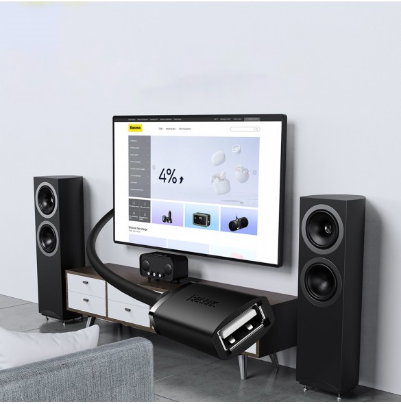 Förlängningskabel USB 2.0 0.5m Baseus AirJoy Series - svart