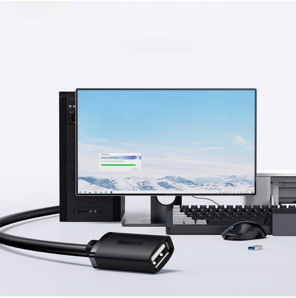 Förlängningskabel USB 2.0 0.5m Baseus AirJoy Series - svart