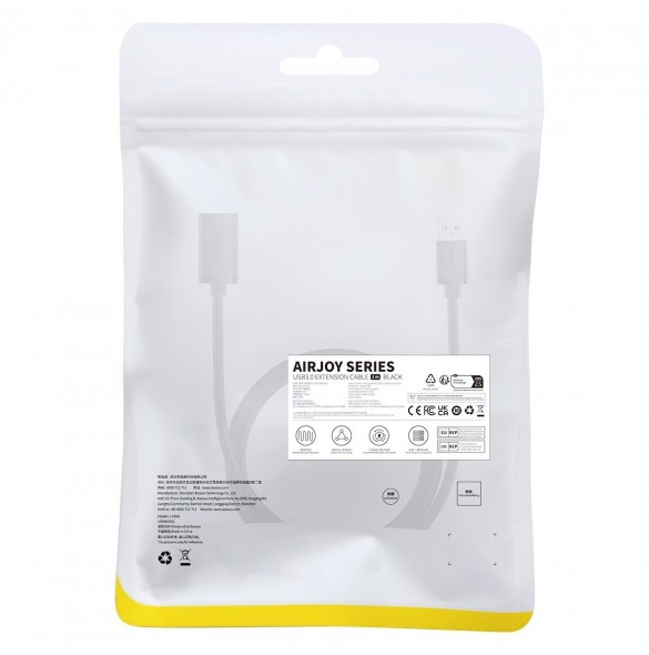 USB 2.0 förlängningskabel 1,5m Baseus AirJoy Series - svart