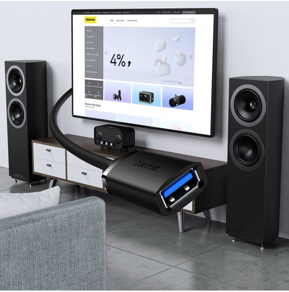 USB 3.0 förlängningskabel 1,5m Baseus AirJoy Series - svart