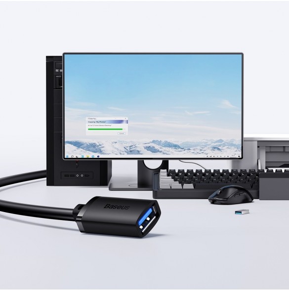 USB 3.0 förlängningskabel 1,5m Baseus AirJoy Series - svart