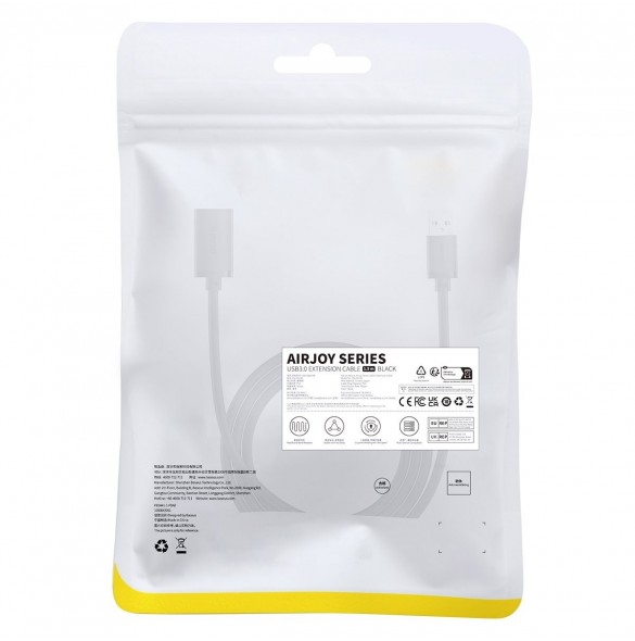 USB 3.0 förlängningskabel 1,5m Baseus AirJoy Series - svart