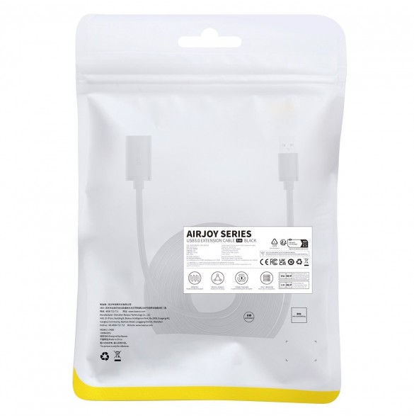USB 3.0 förlängningskabel 5m Baseus AirJoy Series - svart