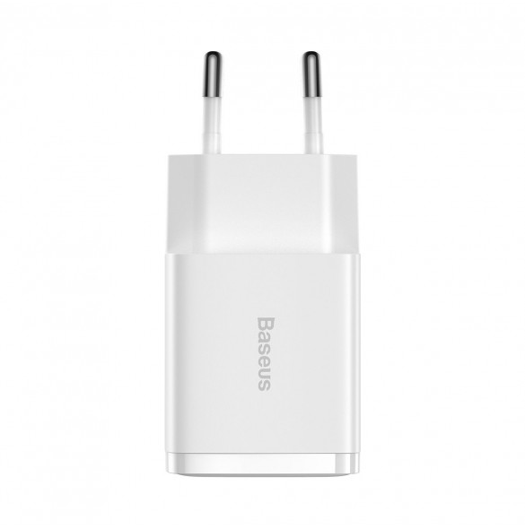 Baseus Compact laddare 2x USB 10,5W vit (CCXJ010202)