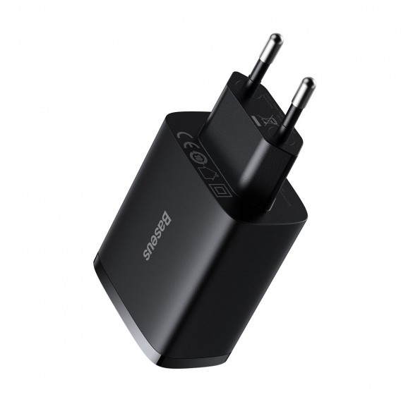 Baseus Compact laddare 3x USB 17W svart (CCXJ020101)