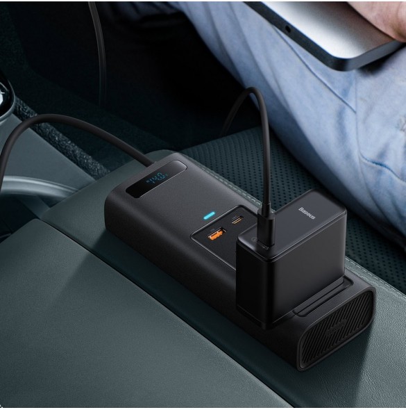 Baseus In-car Inverter 150W (220V CN/EU) svart (CRNBQ-A01)