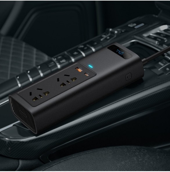 Baseus In-car Inverter 150W (220V CN/EU) svart (CRNBQ-A01)