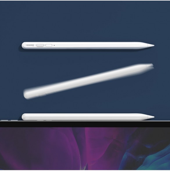 Baseus Capacitive Active Stylus Penna för iPad vit + USB Type C 3A 0,3 m kabel (SXBC000102)