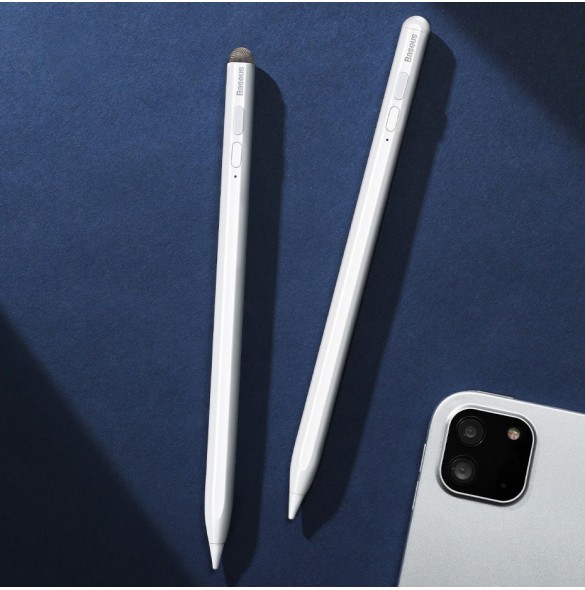 Baseus Capacitive Active Stylus Penna för iPad vit + USB Type C 3A 0,3 m kabel (SXBC000102)