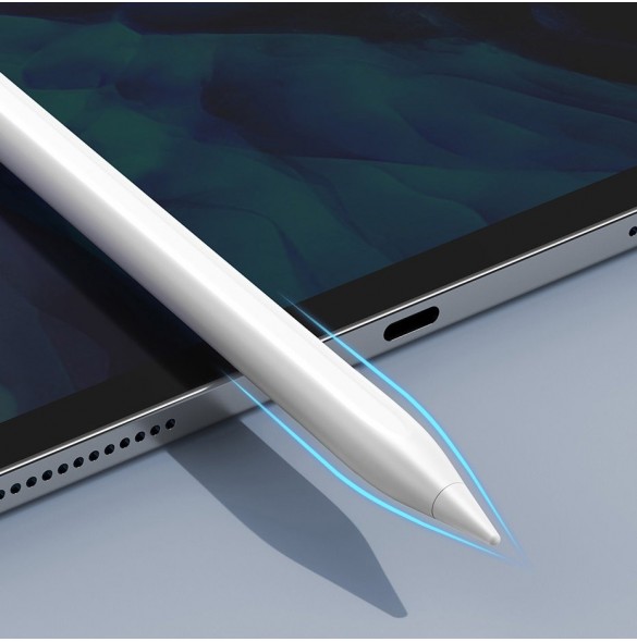 Baseus Capacitive Active Stylus Penna för iPad vit + USB Type C 3A 0,3 m kabel (SXBC000102)