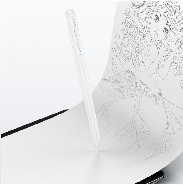 Baseus Smooth Writing aktiv styluspenna för iPad / iPad Pro / iPad Air vit (SXBC040102)