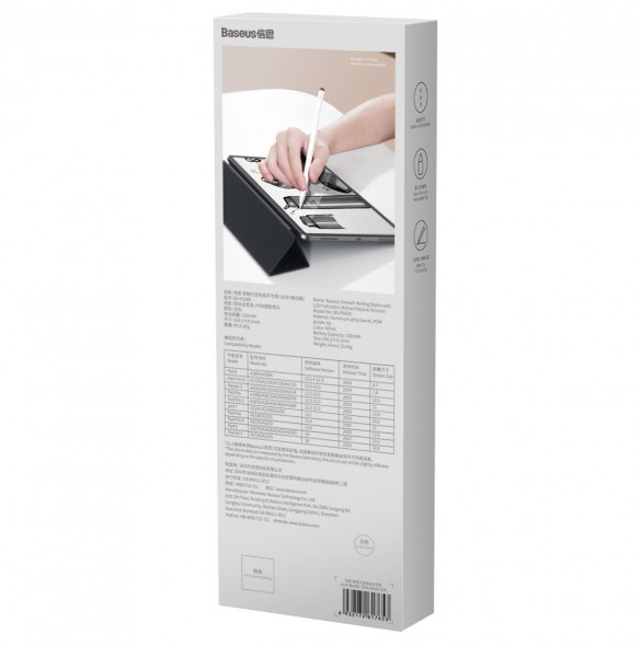 Baseus Smooth Writing aktiv styluspenna för iPad / iPad Pro / iPad Air med spets för kapacitiva skärmar vit (SXBC040002)