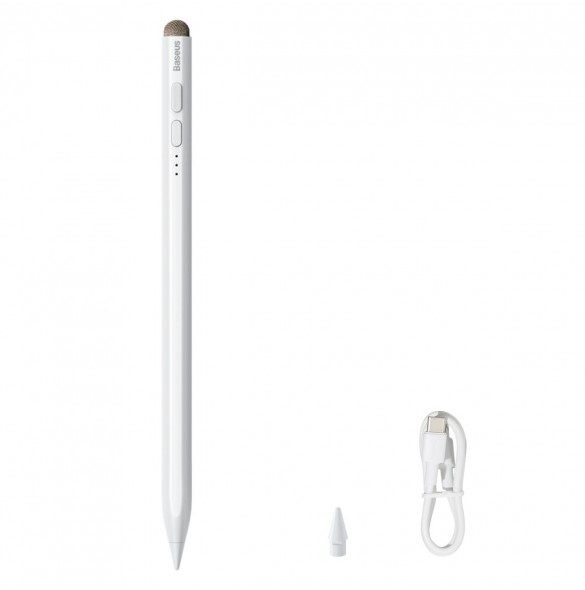 Baseus Smooth Writing aktiv styluspenna för iPad / iPad Pro / iPad Air med spets för kapacitiva skärmar vit (SXBC040002)