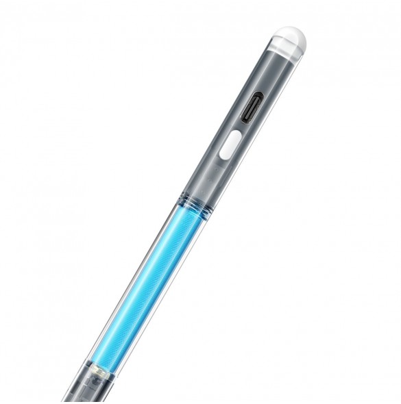 Baseus Smooth Writing Active Stylus-penna med LED-indikator för iPad vit + USB-C strömkabel 3A 0,3m och utbytbar spets Active (S