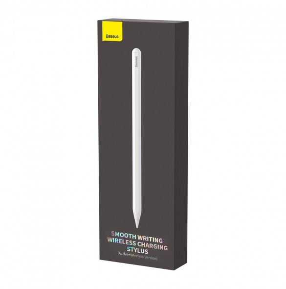 Baseus stylus med trådlös laddning för iPad vit + utbytbar spets