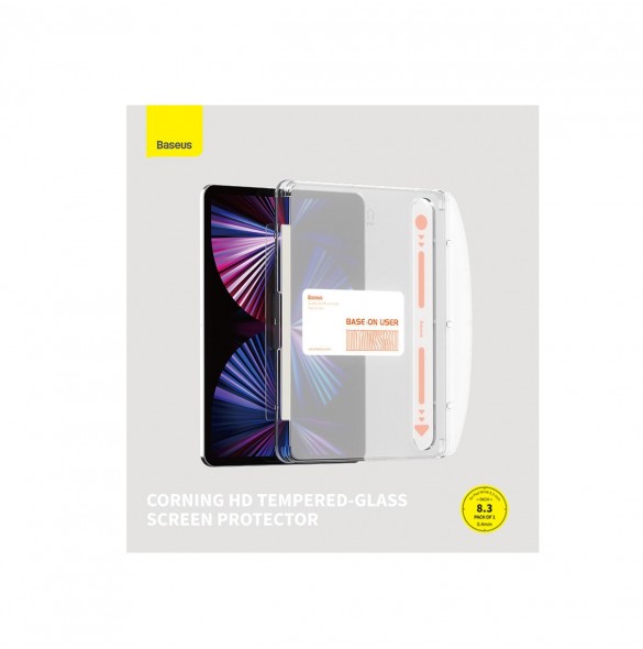 Baseus Kristallhärdat glas för iPad Mini 6 8.3'' + monteringssats - transparent