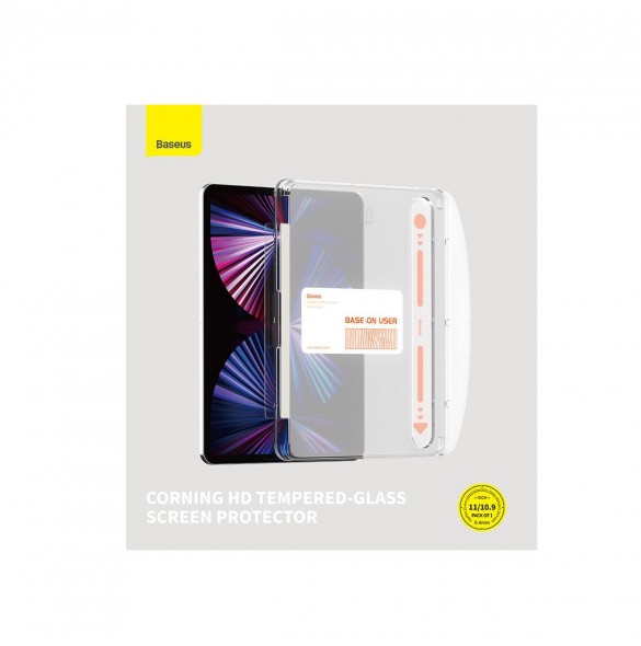Baseus Kristallhärdat glas för iPad Pro 11'' (2018/2020/2021/2022) / iPad Air 4/5 10,9'' + monteringssats - transparent