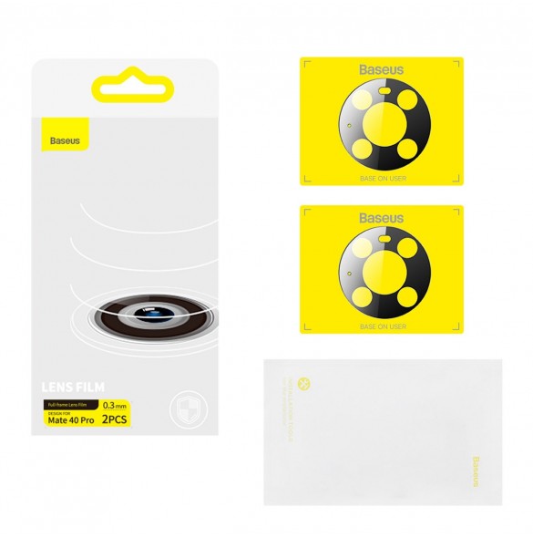 Baseus Huawei Mate 40 Pro Camera Film 0,3 mm (2st) transparent + rengöringssats (SGQK000502)