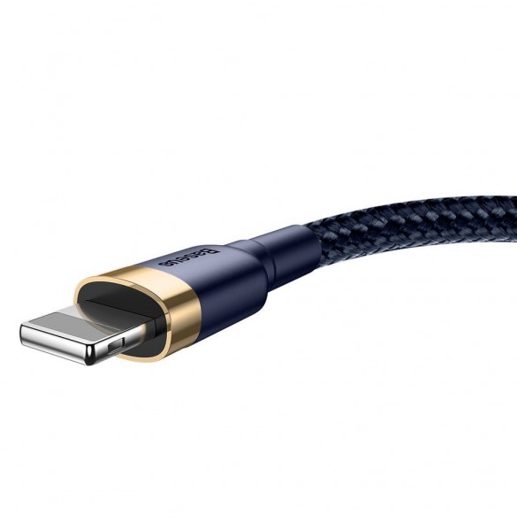 Baseus Cafule-kabel slitstark nylonkabel USB / Lightning QC3.0 1.5A 2M blå (CALKLF-CV3)