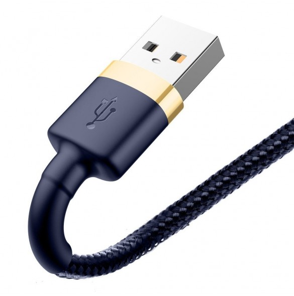 Baseus Cafule-kabel slitstark nylonkabel USB / Lightning QC3.0 1.5A 2M blå (CALKLF-CV3)