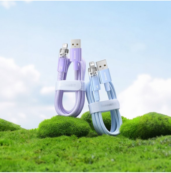 Baseus Explorer Series-kabel USB - Lightning 2.4A 1 m vit (CATS010002)