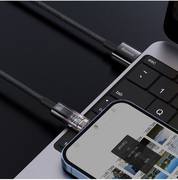 Baseus Explorer Series-kabel USB - Lightning 2.4A 2 m svart (CATS000501)