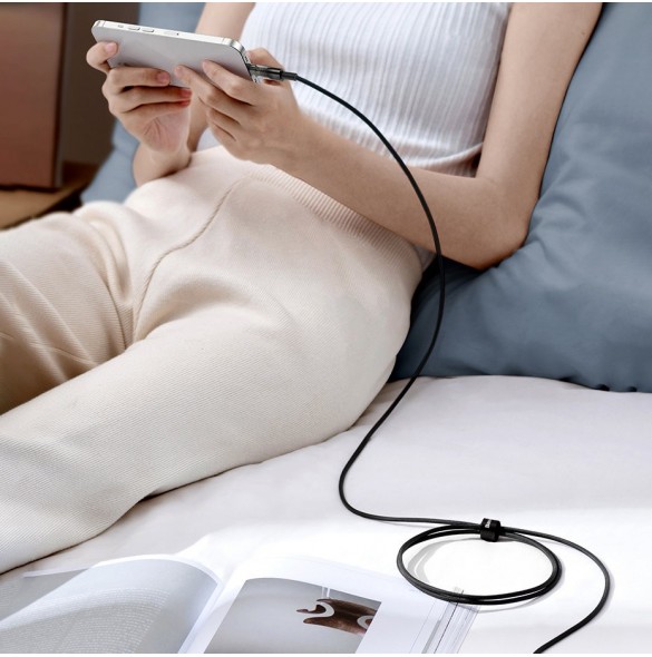 Baseus Explorer Series-kabel USB - Lightning 2.4A 2 m svart (CATS000501)