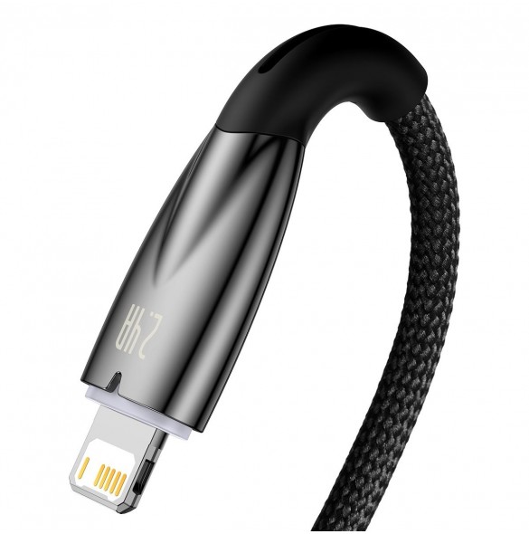 Baseus Glimmer Series kabel USB-A - Lightning 480Mb/s 2.4A 2m svart