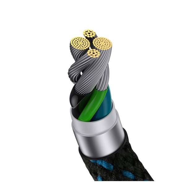 Baseus MVP 2 Vinklad armbågskabel med USB/Lightning-kontakt på sidan 1m 2,4A blå (CAVP000021)