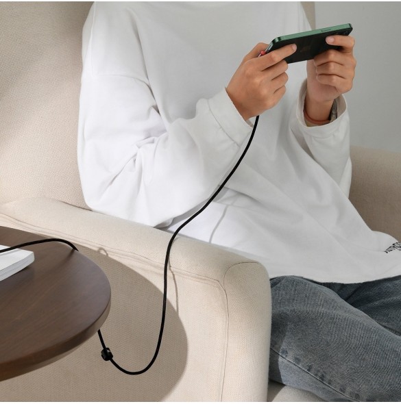 Baseus MVP 2 Vinklad armbågskabel med USB/Lightning-kontakt på sidan 1m 2,4A röd (CAVP000020)