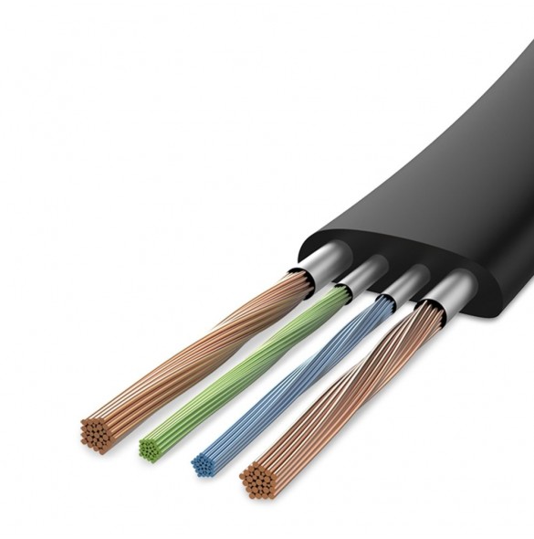Baseus Nimble platt kabel USB / Lightning-kabel med hållare 2A 0,23M svart (CALMBJ-B01)