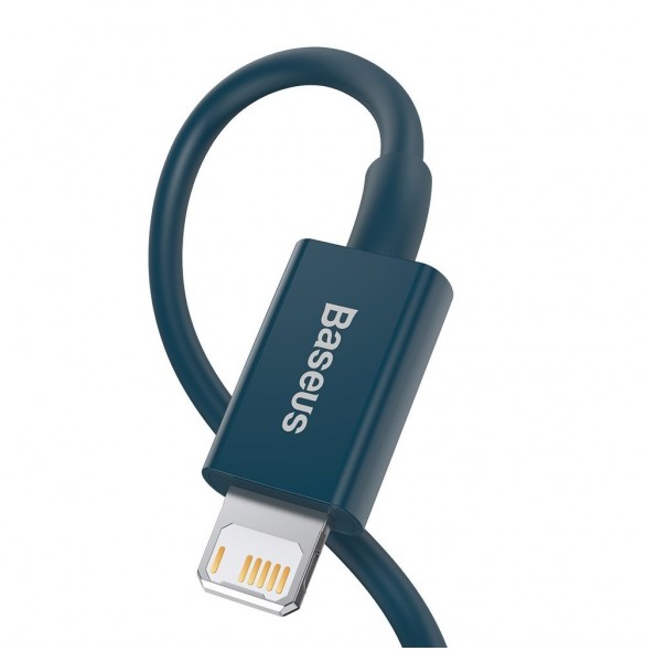 Baseus Superior kabel USB - Lightning 2,4A 1 m Blå (CALYS-A03)