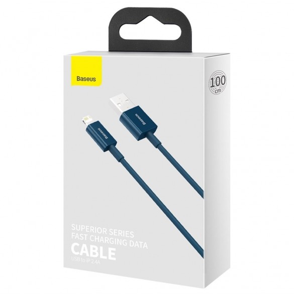 Baseus Superior kabel USB - Lightning 2,4A 1 m Blå (CALYS-A03)