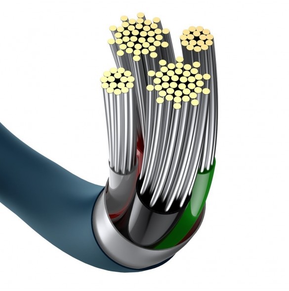 Baseus Superior kabel USB - Lightning 2,4A 1 m Blå (CALYS-A03)
